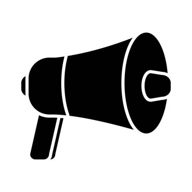 megafon aygıt simgesi, siluet biçimi