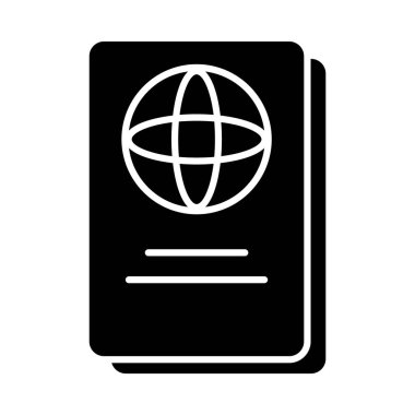 pasaport belgesi simgesi, siluet biçimi