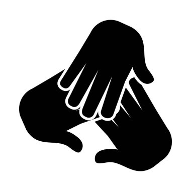 Eller bir arada ikon, siluet tarzı