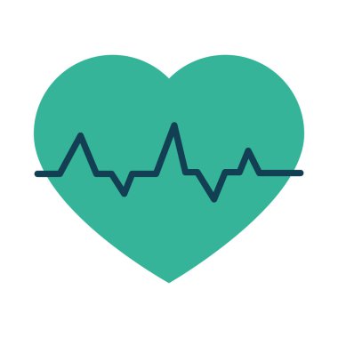 kardiyo kalp simgesi, düz stil