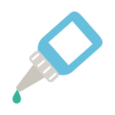 Göz damlası ikonu, düz stil.