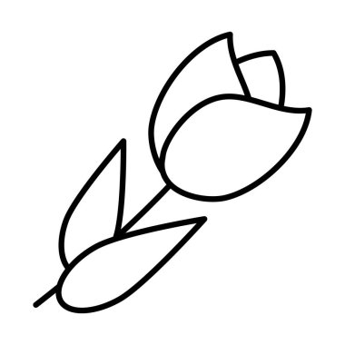 Güzel gül simgesi, çizgi biçimi