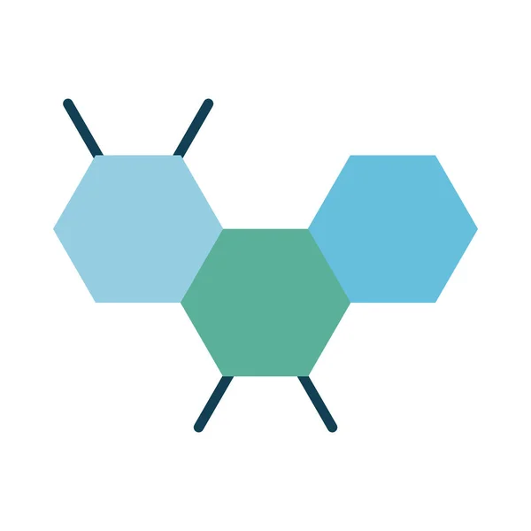 Chemische Bond-Ikone, flacher Stil — Stockvektor