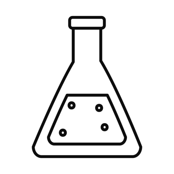 화학 플라스크 아이콘, 라인 스타일 — 스톡 벡터