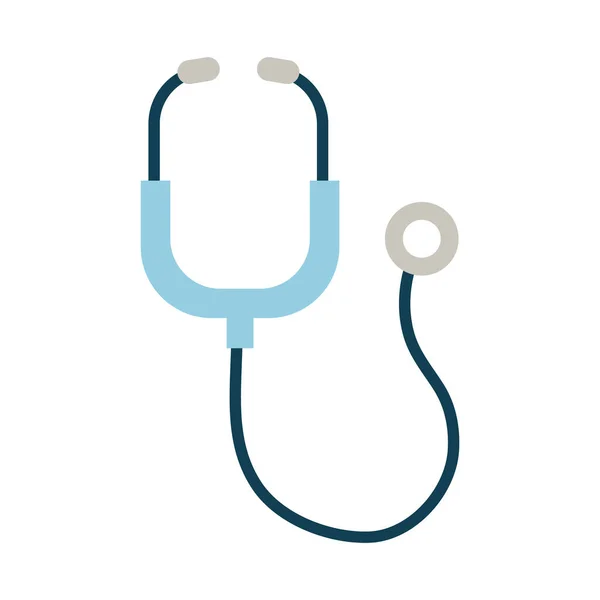 Obrázek ikony stetoskopu, plochý styl — Stockový vektor