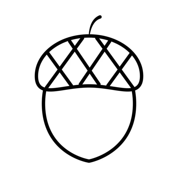 Obraz ikony żołędzia, styl linii — Wektor stockowy