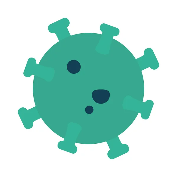 Coronavirus symbool pictogram, platte stijl — Stockvector