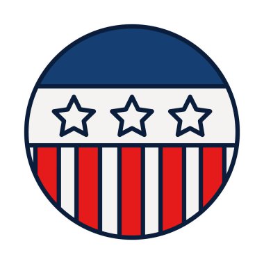 ABD bayrak tasarımı, satır ve doldurma biçimi ile düğme