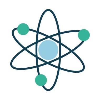 atom simgesi resmi, düz biçim