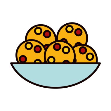 Kurabiye ikonlu kase, satır ve doldurma biçimi