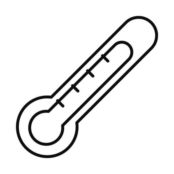 Thermometer icoon afbeelding, lijn stijl — Stockvector