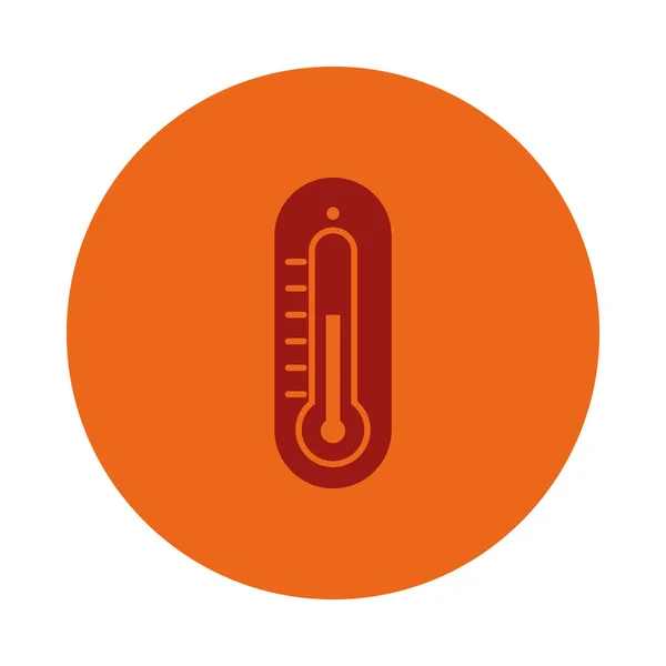 Thermometer icon image, block style — Stock Vector