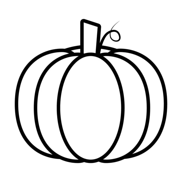 Гарбузова овочева ікона, стиль лінії — стоковий вектор