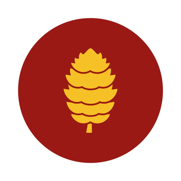 Oak leaf icon, block style — Stock Vector
