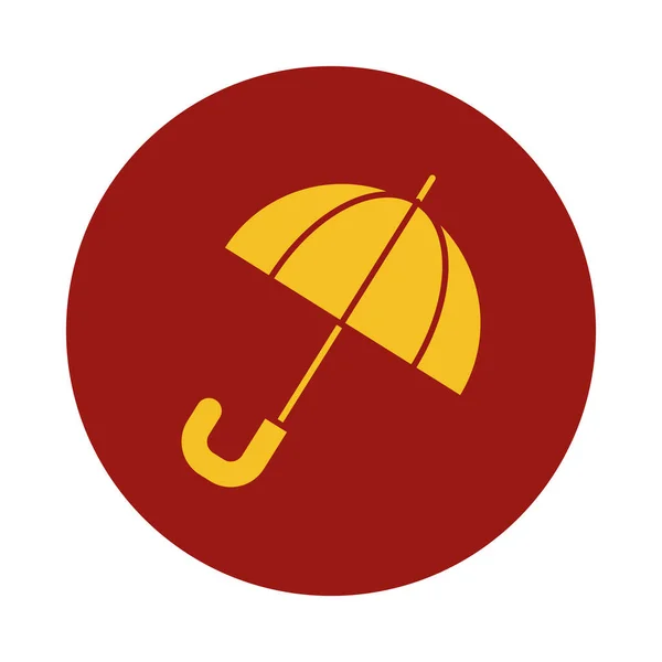 Imagen icono paraguas, estilo bloque — Vector de stock