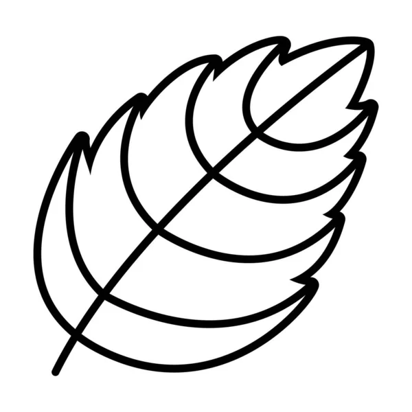 Herfst blad pictogram, lijn stijl — Stockvector