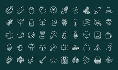 sonbahar simgesi seti, satır biçimi