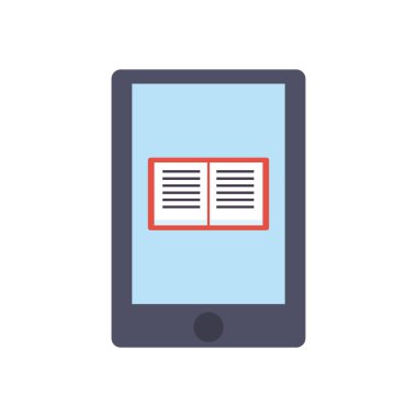 Akıllı telefon düz biçim vektör tasarımı kitabı