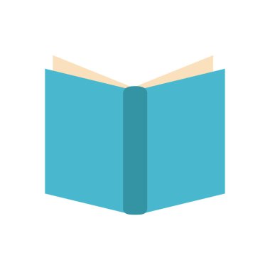 Düz kitap tarzı ikon vektör tasarımını aç