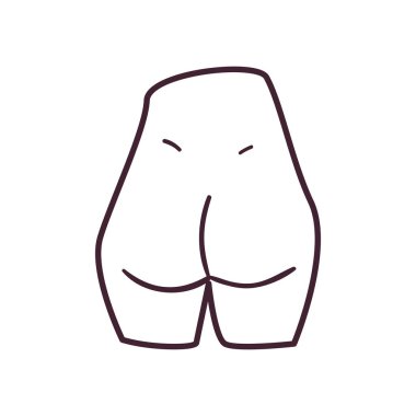 Kadın kalça kemiği çizgi simgesi vektör tasarımı