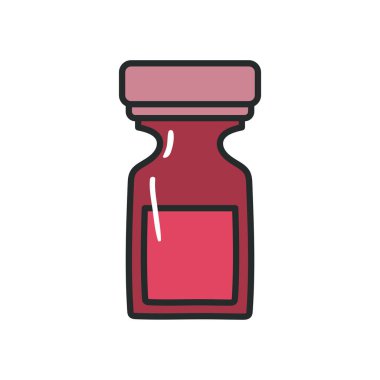 İlaç kavanozu satırı ve biçim ikonu vektör tasarımını doldur