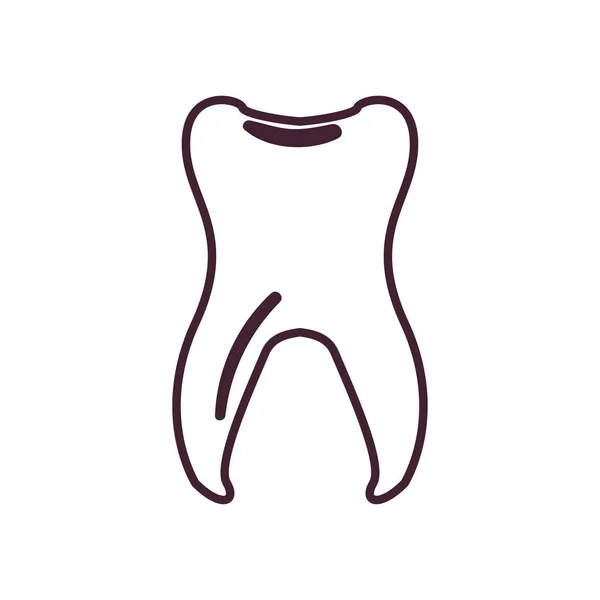 Línea de dientes icono de estilo diseño vectorial — Archivo Imágenes Vectoriales