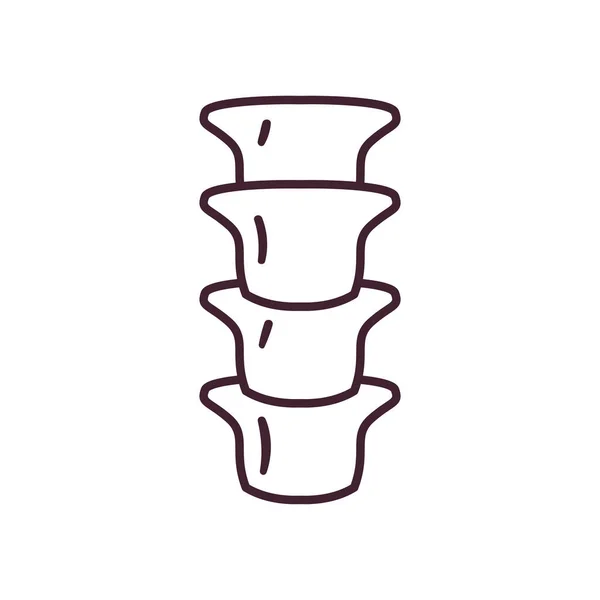 Linea vertebrale stile icona disegno vettoriale — Vettoriale Stock