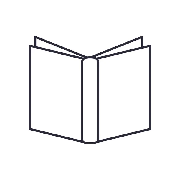 Open book line icon vector design — стоковый вектор