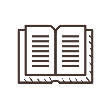 Kitap satırı biçim vektör tasarımını aç