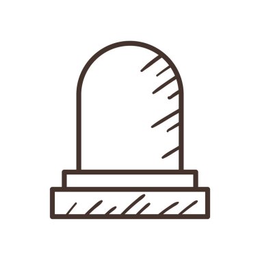 kırmızı siren alarm çizgisi biçim vektör tasarımı