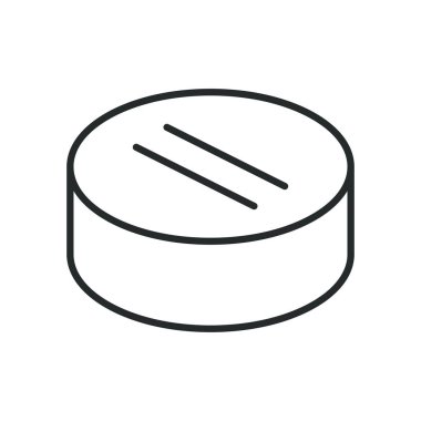 Tıbbi hap çizgisi biçim vektör tasarımı