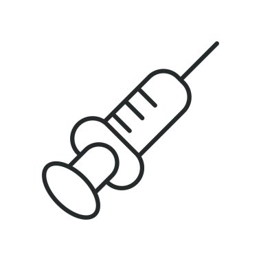 tıbbi enjeksiyon çizgisi biçim vektör tasarımı