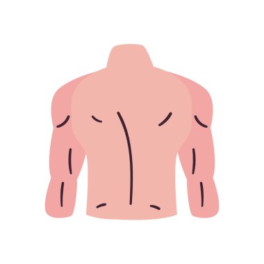 erkek sırt serbest biçim ikon vektör tasarımı