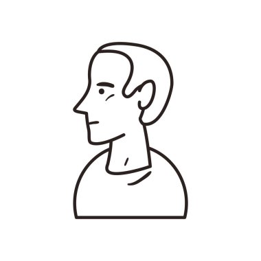 Erkek kenar görünümü biçim vektör tasarımı