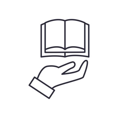 El çizgisi biçim vektör tasarımı üzerinde kitabı aç