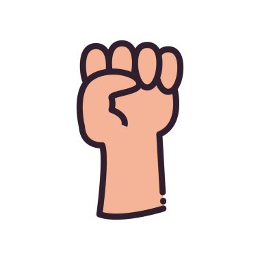 ilk el çizgisi ve biçim ikonu vektör tasarımını doldur