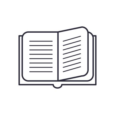 Kitap satırı biçim vektör tasarımını aç