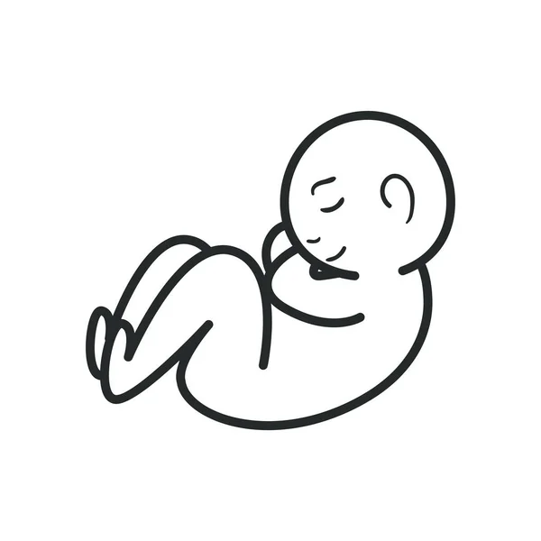 Cute baby line style icon vector design — Stock Vector