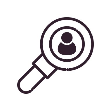 lupe çizgisi biçim vektör tasarımında avatar