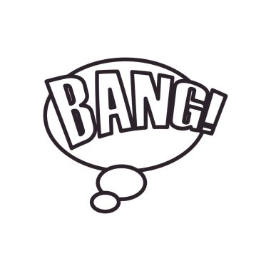 bang baloncuk çizgisi biçim vektör tasarımı