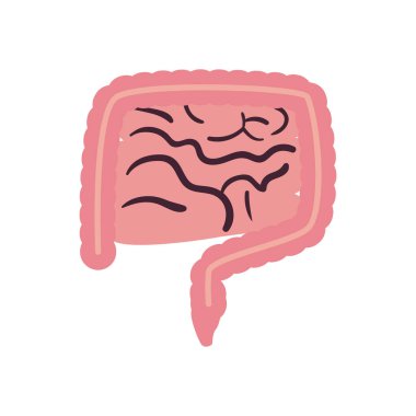 bağırsaklar serbest biçim ikon vektör tasarımı