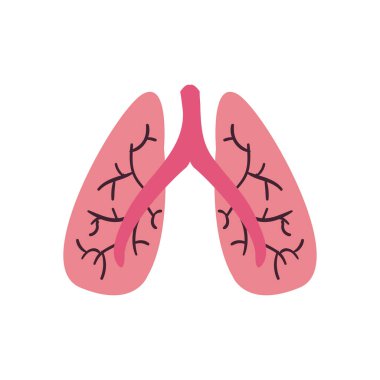 akciğerler serbest biçim simgesi vektör tasarımı