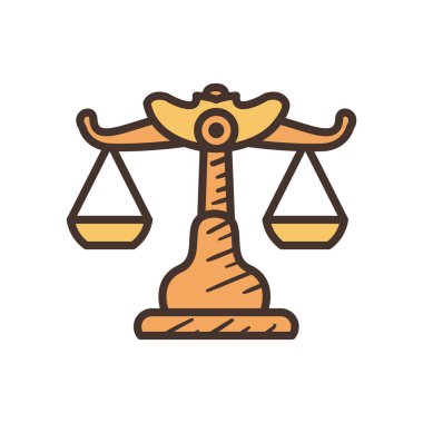 kanun ölçek satırı ve biçim ikonu vektör tasarımını doldur