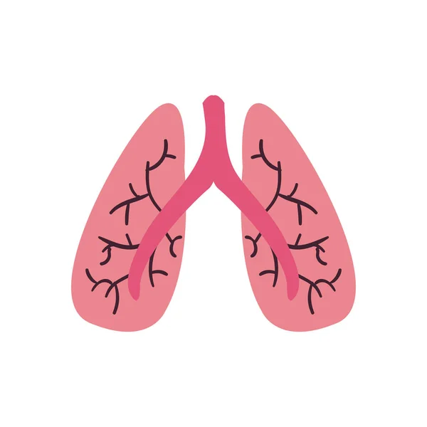 Pulmonar forma libre icono de estilo de diseño de vectores — Archivo Imágenes Vectoriales