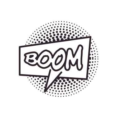 boom baloncuk çizgisi biçim vektör tasarımı