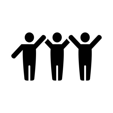 pictogram insanlar ayakta simge, siluet tarzı