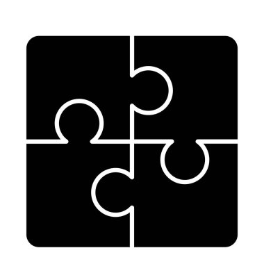 yapboz simgesi, siluet biçimi