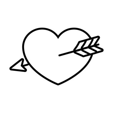 pop sanat unsurları, oklu kalp simgesi, çizgi tarzı