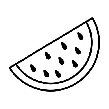 pop sanat öğeleri, karpuz meyve ikonu, çizgi tarzı