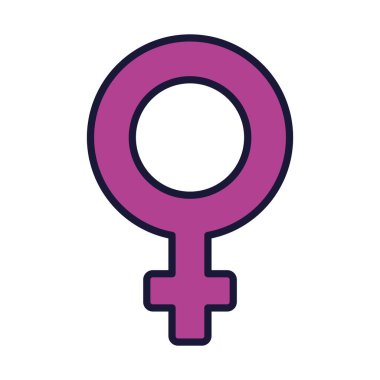kadın cinsiyet simgesi simgesi, satır ve dolgu biçimi